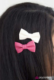 Paparazzi "Double Trouble" Pink/White Hair Clip Paparazzi Jewelry