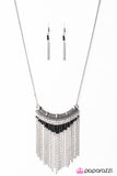 Paparazzi "Down In The Valley" Black Necklace & Earring Set Paparazzi Jewelry