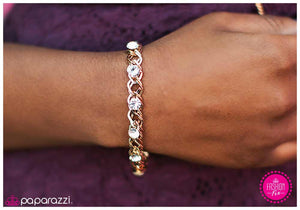 Paparazzi "Down the Line" Gold Bracelet Paparazzi Jewelry