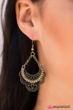 Paparazzi "Dream Act" Brass Earrings Paparazzi Jewelry