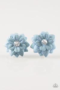 Paparazzi "Dreaming About Daisies" Blue Hair Clip Paparazzi Jewelry