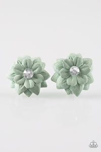 Paparazzi "Dreaming About Daisies" Green Hair Clip Paparazzi Jewelry