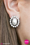 Paparazzi "Dream Ticket" White Earrings Paparazzi Jewelry