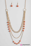 Paparazzi "Dream Walking- Orange Necklace & Earring Set Paparazzi Jewelry