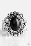 Paparazzi "Dreamy Deserts" Black Ring Paparazzi Jewelry