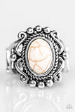 Paparazzi "Dreamy Deserts" White Ring Paparazzi Jewelry