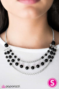 Paparazzi "Dressed For Success" Black Necklace & Earring Set Paparazzi Jewelry