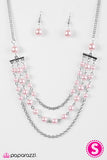Paparazzi VINTAGE VAULT REPO "Dressed For Success" Pink Necklace & Earring Set Paparazzi Jewelry