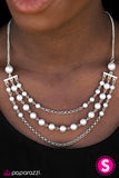 Paparazzi "Dressed For Success" Silver Necklace & Earring Set Paparazzi Jewelry