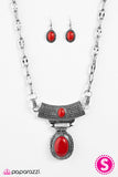 Paparazzi "Dressed to EMPRESS" Red Necklace & Earring Set Paparazzi Jewelry