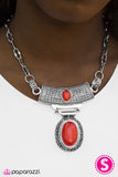 Paparazzi "Dressed to EMPRESS" Red Necklace & Earring Set Paparazzi Jewelry