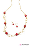 Paparazzi "Dressed to Impress - Red" necklace Paparazzi Jewelry