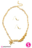 Paparazzi "Dressed To The Nines - Gold" Necklace & Earring Set Paparazzi Jewelry