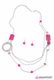 Paparazzi "Drizzled in Deco" Pink" Necklace & Earring Set Paparazzi Jewelry