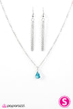 Paparazzi "Drop Of Daylight" Blue Necklace & Earring Set Paparazzi Jewelry