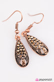 Paparazzi "Dropping Perfection - Copper" earring Paparazzi Jewelry