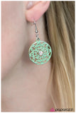 Paparazzi "Due West - Green" earring Paparazzi Jewelry