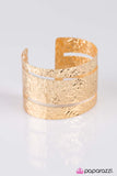 Paparazzi "Dusting for Prints - Gold" bracelet Paparazzi Jewelry