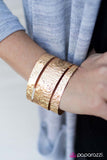 Paparazzi "Dusting for Prints - Gold" bracelet Paparazzi Jewelry