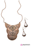 Paparazzi "Dust In The Wind" Copper Necklace & Earring Set Paparazzi Jewelry