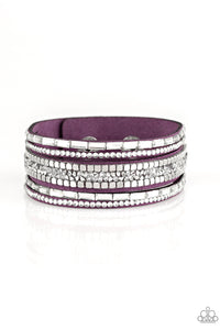 Paparazzi VINTAGE VAULT "Rebel In Rhinestones" Purple Wrap Bracelet Paparazzi Jewelry