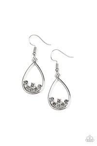 Paparazzi "Raindrop Radiance" Silver Earrings Paparazzi Jewelry