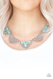 Paparazzi "East Coast Essence" Blue Necklace & Earring Set Paparazzi Jewelry