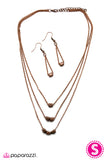 Paparazzi "Easy As One Two Three" Copper Necklace & Earring Set Paparazzi Jewelry