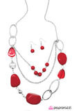 Paparazzi "Easy On The Eyes - Red" necklace Paparazzi Jewelry