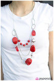 Paparazzi "Easy On The Eyes - Red" necklace Paparazzi Jewelry