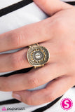 Paparazzi "Easy on the Glitter" Brass Ring Paparazzi Jewelry