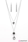 Paparazzi "Easy To Love" Silver Lanyard Necklace & Earring Set Paparazzi Jewelry