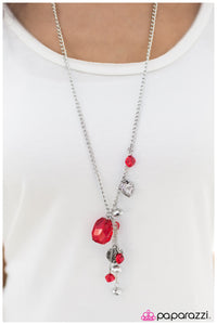 Paparazzi "Eat Your Heart Out" Red Necklace & Earring Set Paparazzi Jewelry