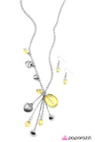 Paparazzi "Eat Your Heart Out" Yellow Necklace & Earring Set Paparazzi Jewelry