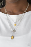 Paparazzi VINTAGE VAULT "Southern Roots" Yellow Necklace & Earring Set Paparazzi Jewelry