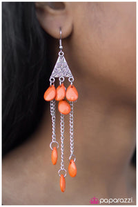 Paparazzi "Egyptian Pyramids - Orange" earring Paparazzi Jewelry