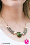 Paparazzi "Egyptian Spell" Green 031XX Necklace & Earring Set Paparazzi Jewelry