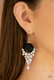 Paparazzi VINTAGE VAULT "Elegantly Effervescent" Black Earrings Paparazzi Jewelry