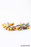 Paparazzi "Elegantly Entangled - Yellow" bracelet Paparazzi Jewelry