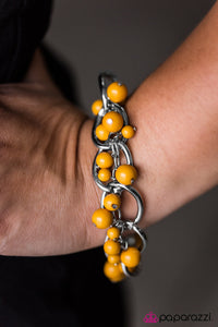 Paparazzi "Elegantly Entangled - Yellow" bracelet Paparazzi Jewelry