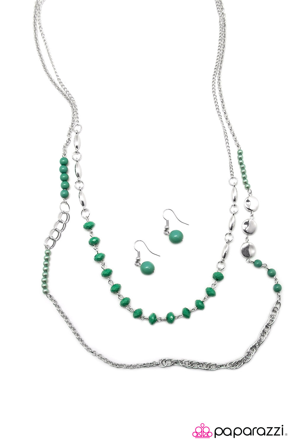 Paparazzi emerald green necklace Clearance