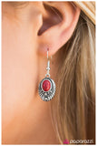 Paparazzi "Enchanted Cliffs" Red Earrings Paparazzi Jewelry