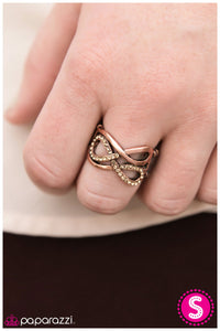 Paparazzi "Endlessly Endless - Copper" ring Paparazzi Jewelry