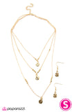 Paparazzi "Every Little Thing She Does Is Magic" Gold Necklace & Earring Set Paparazzi Jewelry