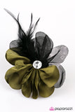 Paparazzi "Everyone Loves A Masquerade" Green Hair Clip Paparazzi Jewelry