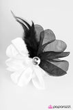 Paparazzi "Everyone Loves A Masquerade" White Hair Clip Paparazzi Jewelry