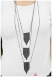 Paparazzi "Everything Falls Into Place" Black Necklace & Earring Set Paparazzi Jewelry