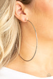 Paparazzi "Extra Extra" Silver 4" Hoop Earrings Paparazzi Jewelry