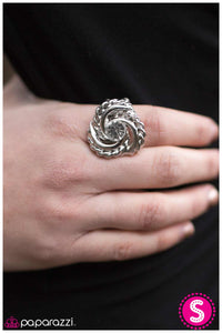 Paparazzi "Eye Of The Hurricane" White Ring Paparazzi Jewelry