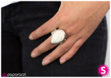 Paparazzi "Eye of The Tiger - White" ring Paparazzi Jewelry